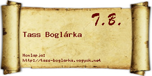 Tass Boglárka névjegykártya