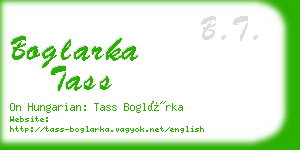 boglarka tass business card